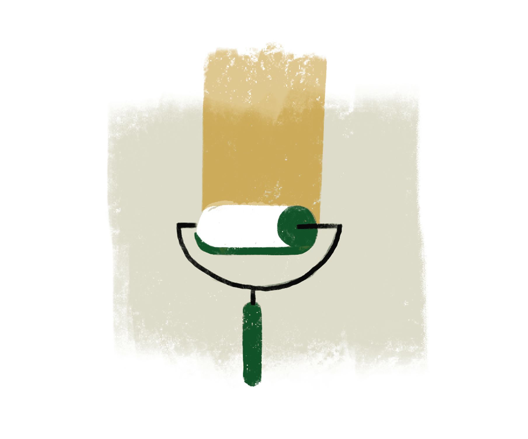 Animated paint roller