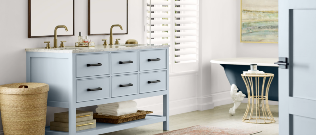 Image of a room with walls painted with the Color of the Year 2024 Upward SW 6239 by Sherwin-Williams