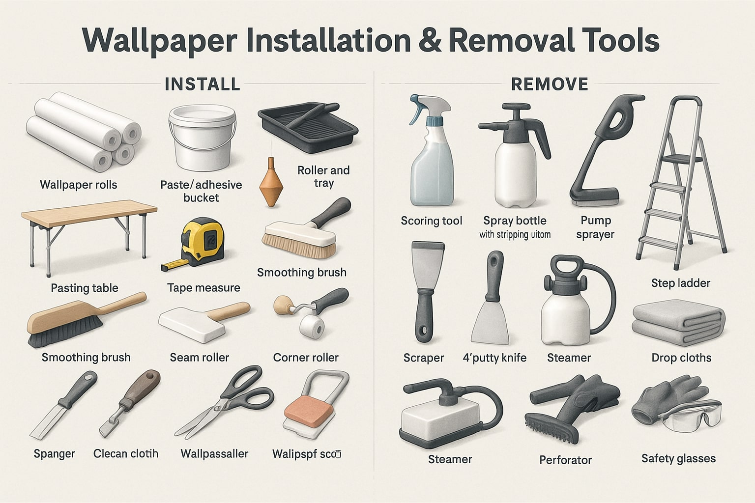 Wallpaper Installation & Removal Tools